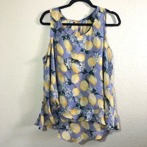 TORRID Lemon Print Tank Top Size 0